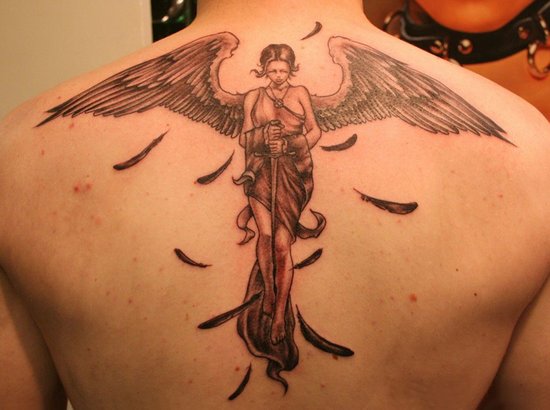 Related new angel tattoo design