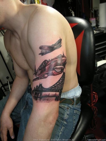 airplane tattoo. chinese zodiac snake tattoos
