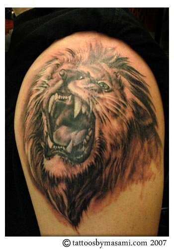 Back Japanese Lion Tattoos 2 