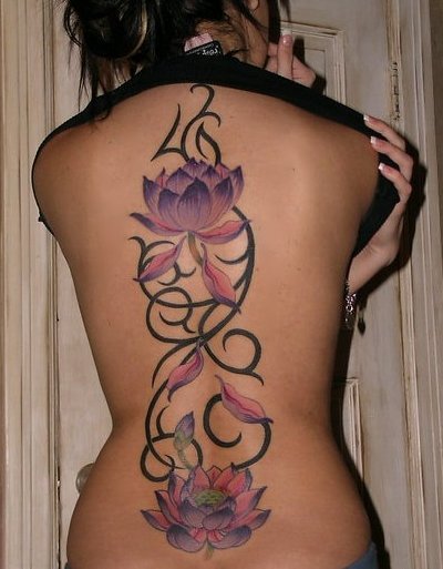 flower tattoo tribal design