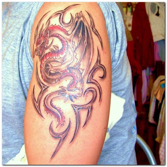 chinese dragon tattoo on arm. Chinese Dragon Tattoo Design