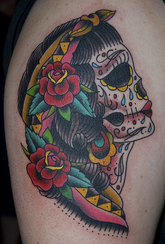 Sugar Skull Tattoos For Guys. mexican skull tattoos. Sugar