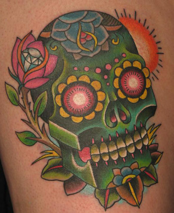 candy skull tattoo Skull Tattoos Sugar skull Skull Tattoos Sugar skull