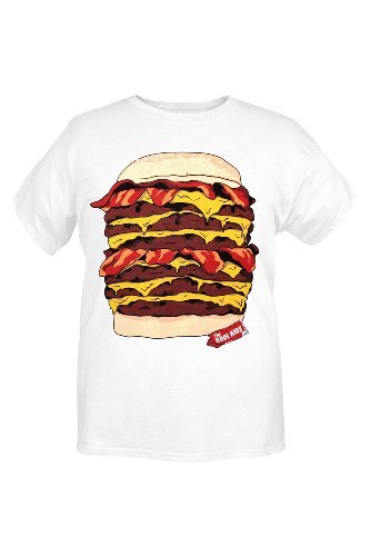 This white T-shirt features a funny t shirts for men. This white T-shirt features a