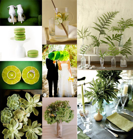 Green Wedding Centerpieces