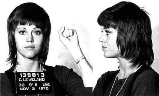 jane fonda mugshot. Jane Fonda#39;s 1970 mug shot