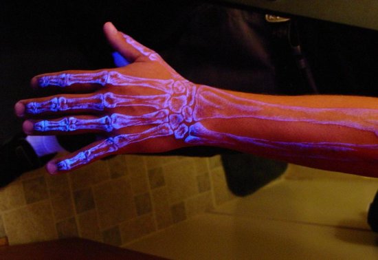 ultra violet tattoo hand