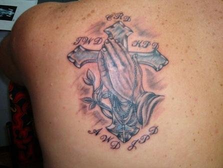 Cool Cross tattoos with Wings Cross Tattoo Designs With Banner was done