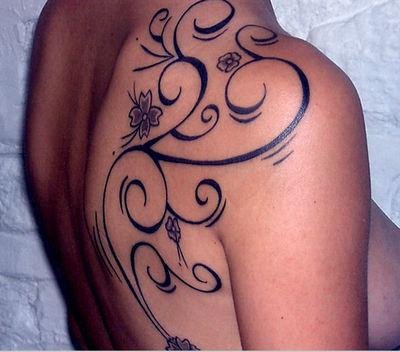 Tribal Flower Tattoos for