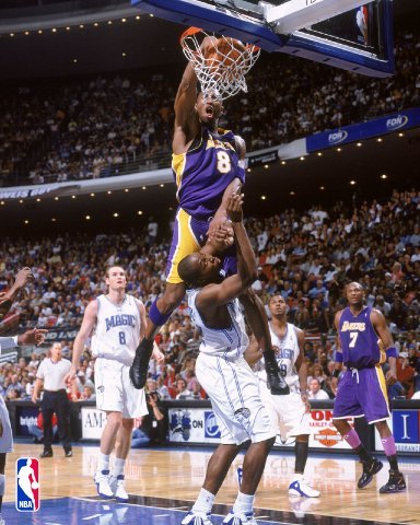 kobe bryant dunk. Lebron James Dunk Over Kobe