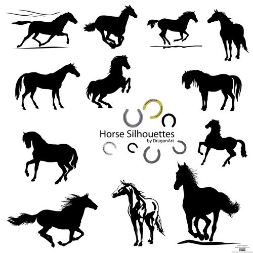 silhouettes of women. Silhouettes Of Women. horse