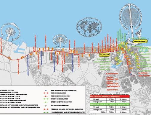 Dubai+metro+map