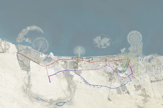 Dubai+metro+map+2011