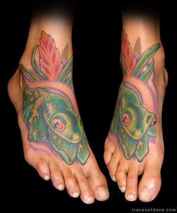 tree frog tattoos. frogs tattoos. tree frog