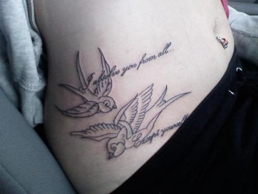 Swallow Tattoo old school tattoo sparrow Girls Sparrow Tattoo Design on