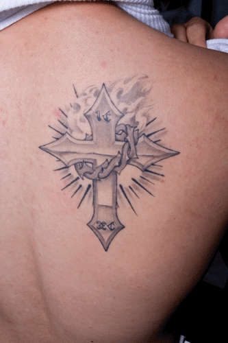 Cross Tattoo Designs With Banner Cool Cross tattoos with Wings