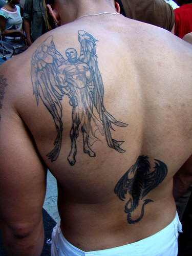 guardian angel tattoos for men designs. Guardian Angel Tattoos For Men. best Art angel tattoos Design