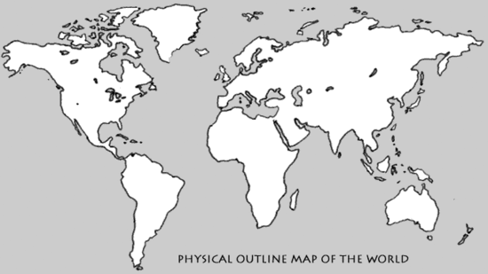 map of the world blank outline. Map Of The World Blank Outline