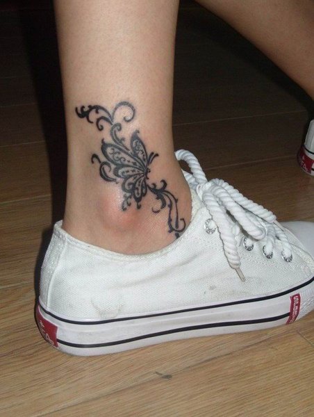 butterfly foot tattoos. Butterfly Foot Tattoos for