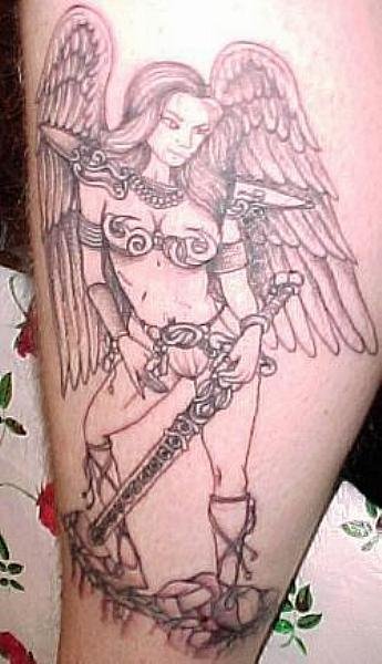 angel sleeve tattoo. Angel And Demon Tattoo. Demon