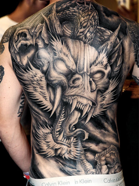 Dragon Tattoo Design Devil Dragon Tattoo Design in full body
