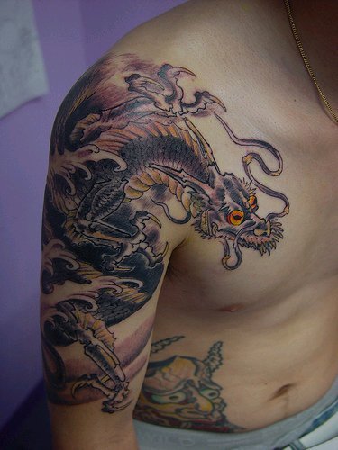 Japanese Dragon Tattoos Japanese Dragon Tattoo in shoulder