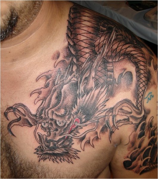 Dragon Tattoo Chest Art