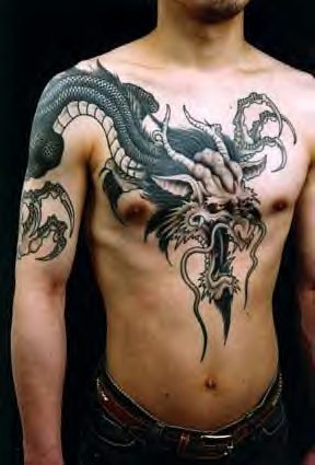 Dragon Tattoo in the chest