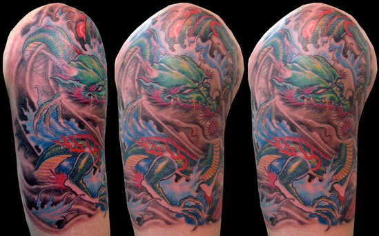 Dragon Sleeve Tattoos Dragon Sleeve Tattoos