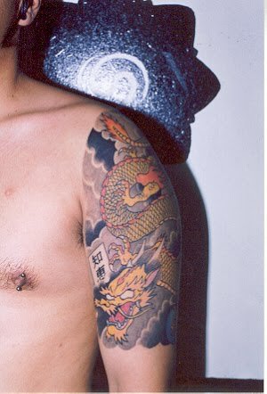 half sleeves tattoos. Dragon Half Sleeve Tattoos