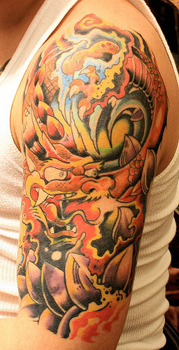Japanese Dragon Tattoos Best Japanese Dragon Tattoo in arm