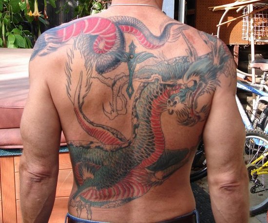 Japanese Dragon Tattoos Very good Japanese Dragon Tattoo in back