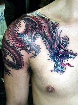 dragon tattoos for men on arm. Japanese Dragon Tattoos For