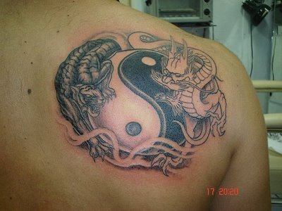 dragon tiger tattoo. Dragon Tiger Tattoos Yin Yang,