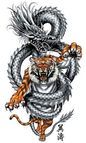 Best Chinese Dragon Tiger Tattoo