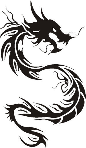 Tribal Chinese Dragon Tattoos