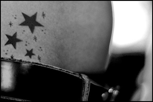 small star tattoo on hip. Star Hip Tattoo Star Hip