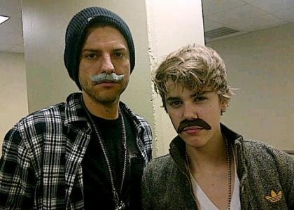 justin bieber moustache. Justin Bieber: Moustache Man