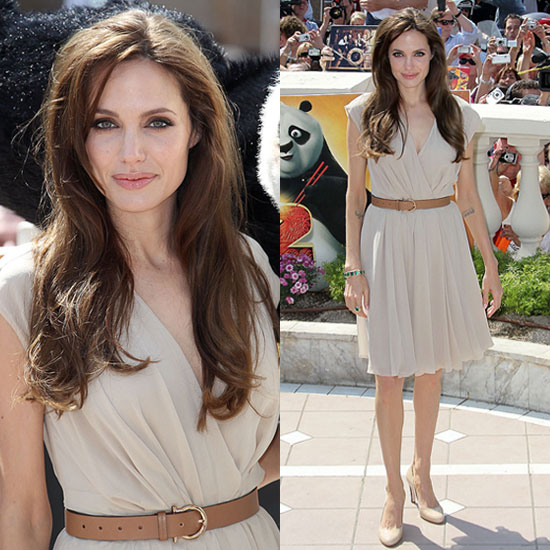 angelina jolie body type. Mock-Wrap Body Dress by Amanda