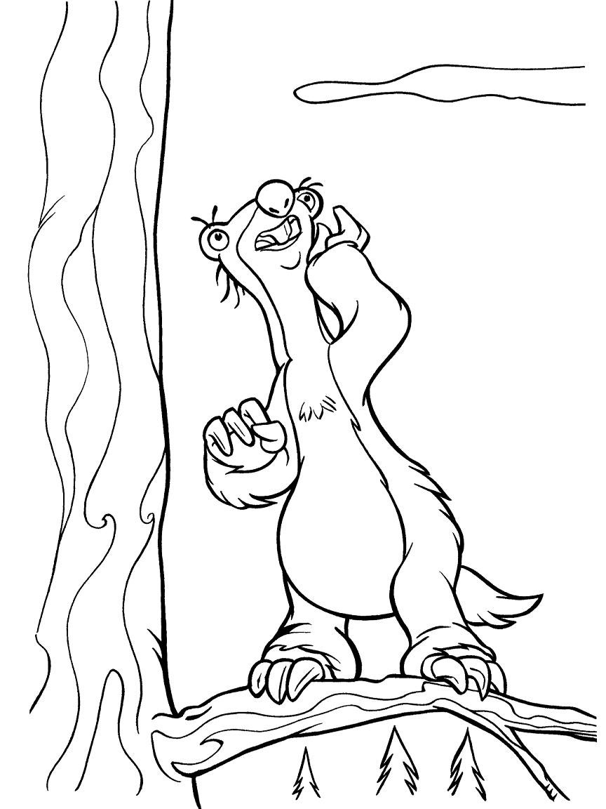 ice age coloring pages sid - photo #25
