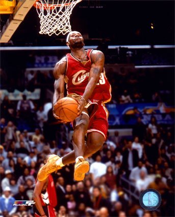 lebron james imagenes. Lebron James Dunk Over Kobe