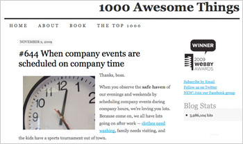 upon, 1000 Awesome Things.