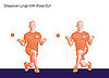 Crossover Lunge With Bicep Curl