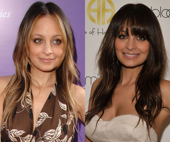 Over the weekend, Nicole Richie showed off her new, chocolatey hair color, 