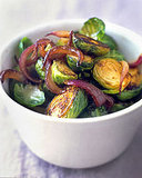 Brussels Sprouts With Vinegar-Glazed Red Onions