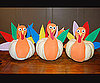 Paper and Pumpkin Thanksgiving Turkeys For the Table