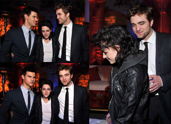 kristen stewart and robert pattinson and taylor lautner. robert pattinson kristen