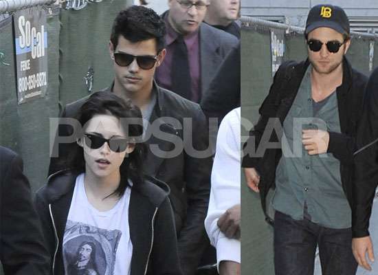 Photos of Robert Pattinson Kristen Stewart and Taylor Lautner Arriving in