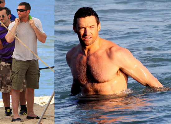 To see more photos of Hugh shirtless in the surf just read more