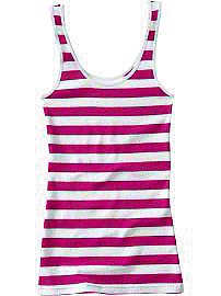 picture of a red and white tank top on a white background